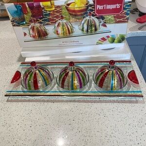 Pier 1 Imports 4 Piece Condiment‎ Set  NIB